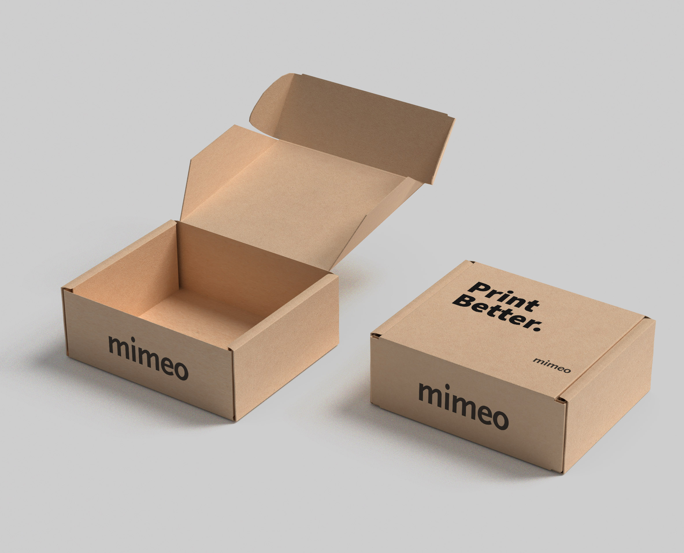 two branded kit boxes