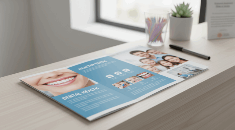 medical brochure at the dentist