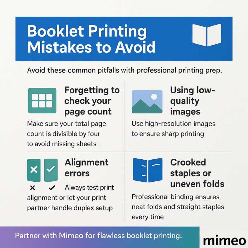 Common booklet printing mistakes to avoid.