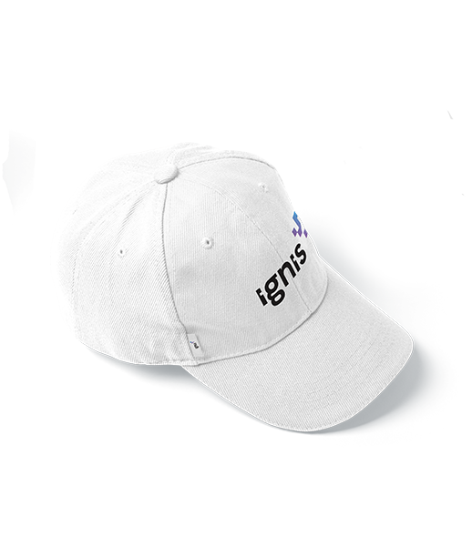 white hat with custom logo