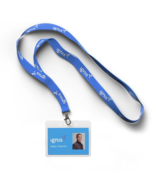 custom printed lanyard and name badge