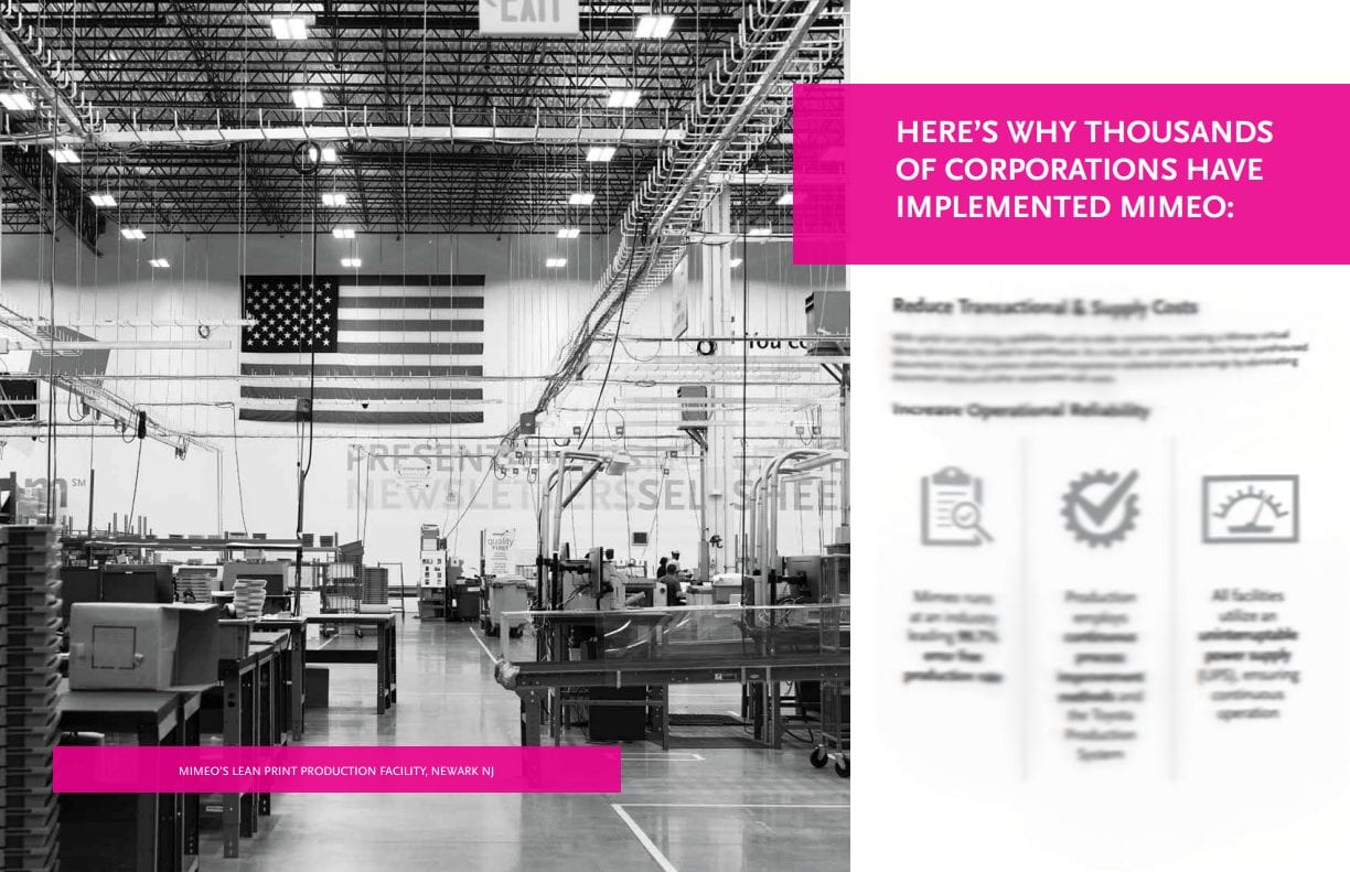 Mimeo's Lean Production Facilities