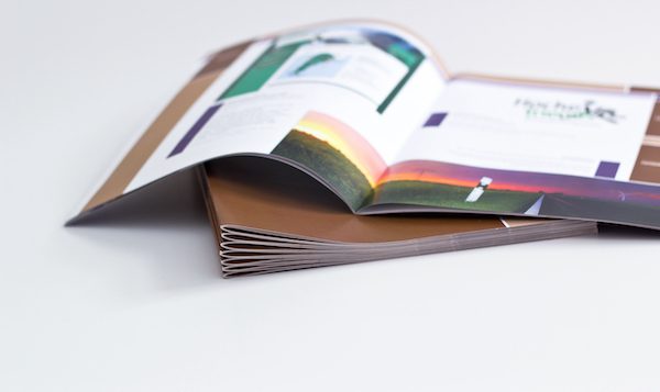 printed brochures with saddle stitching from the printing house