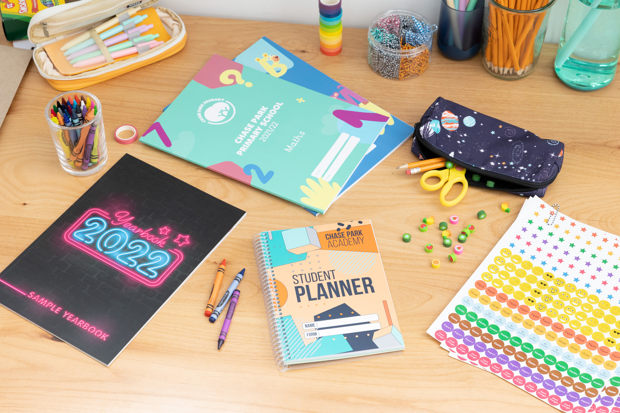 student planner and materials