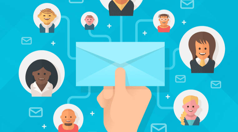 Graphic of direct mail distribution