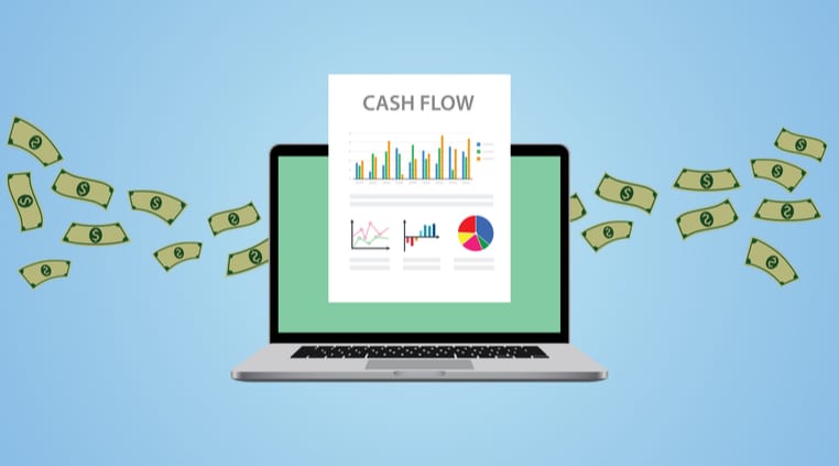 cashflow on computer screen