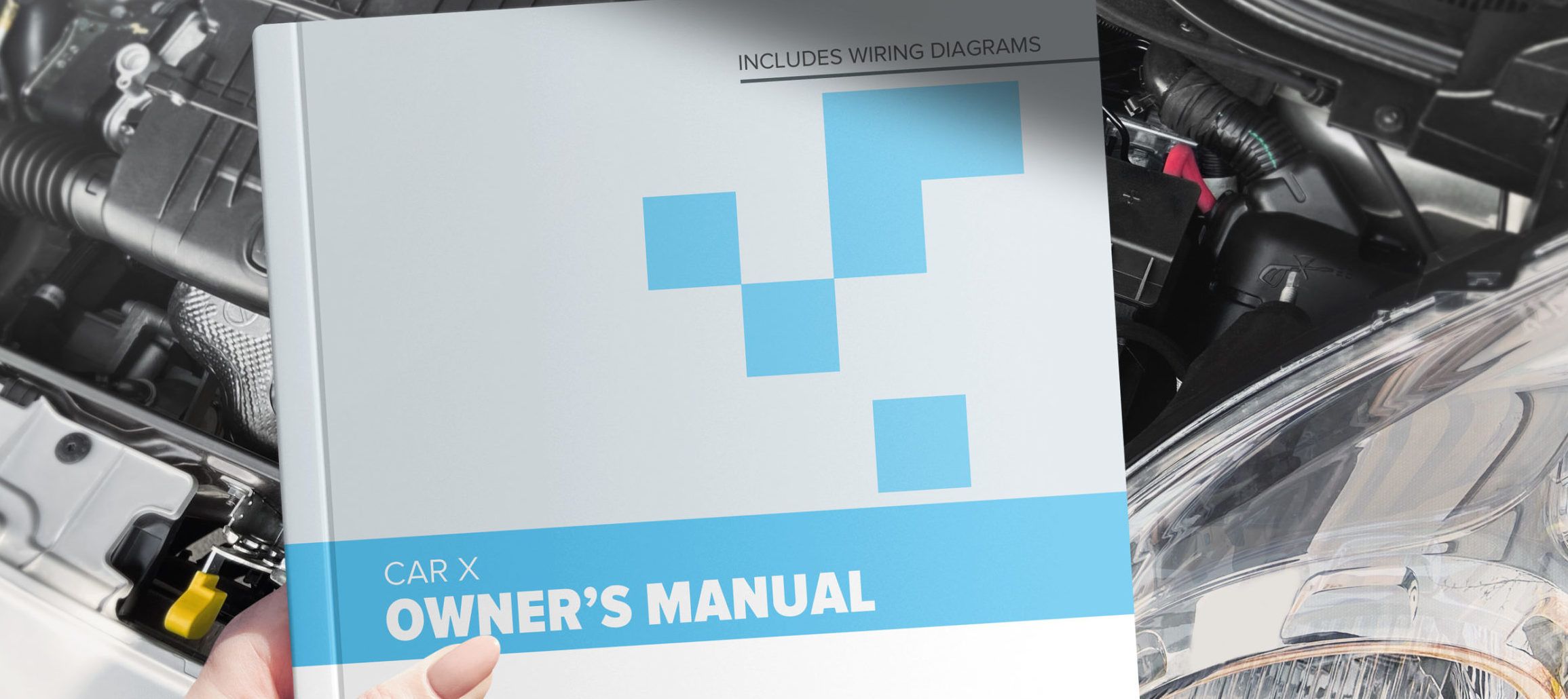 person holding printed product manual