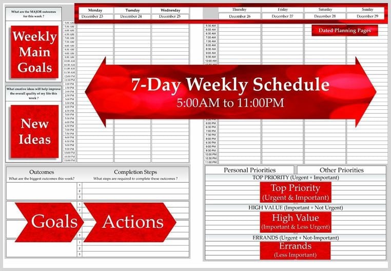 Tools4Wisdom’s Success Story - Sample Planner Page