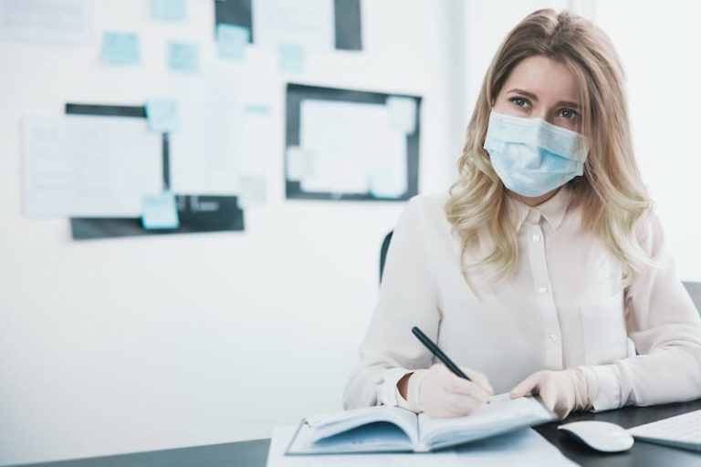 training face-to-face woman writing