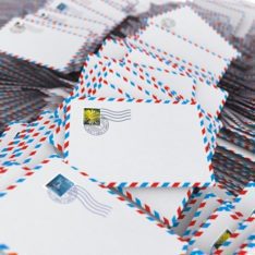 A stack of letters