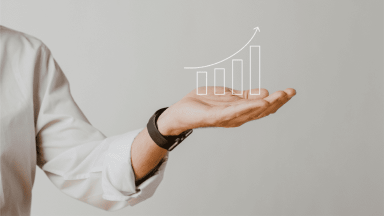 business growth in palm of hand