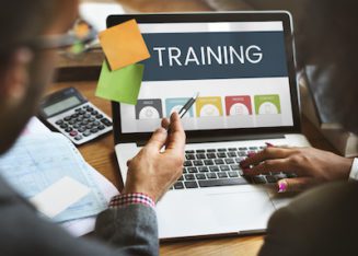 online training on a computer