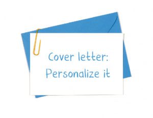 cover letter: personalize it 