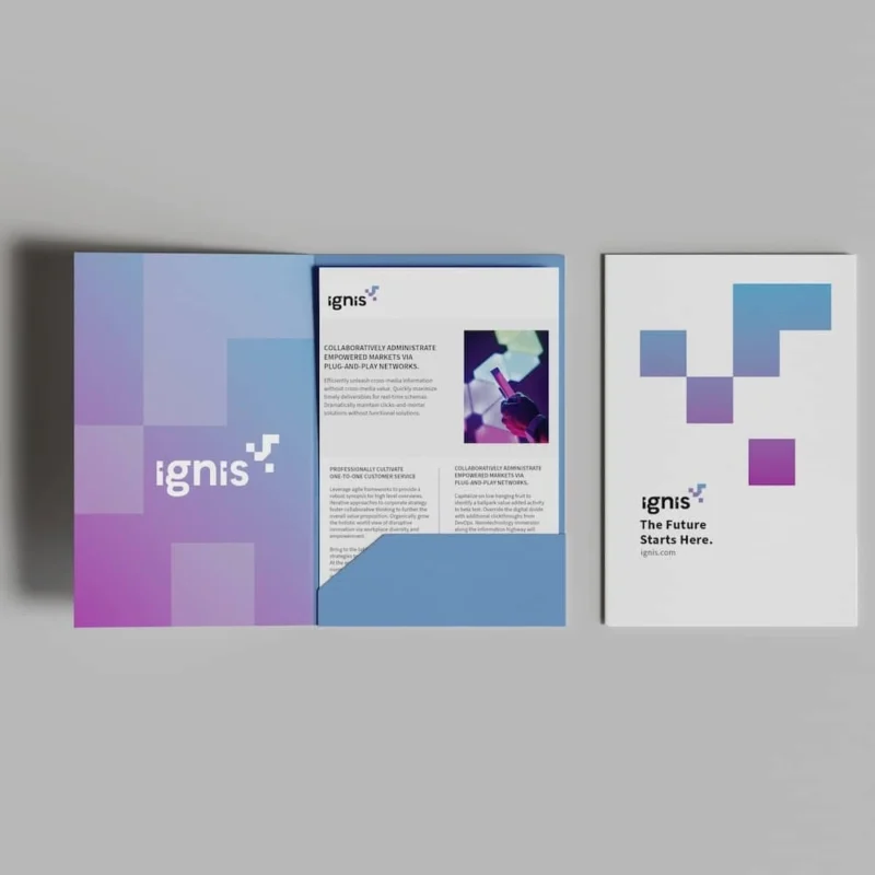 professional folder laid out on a flat surface