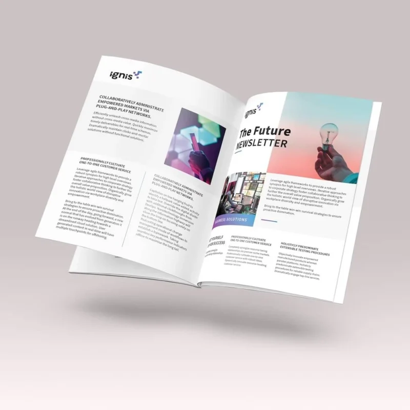 open newsletter product shot