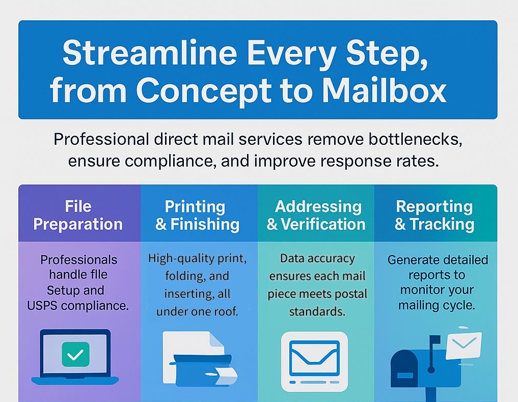 Bulk direct mail services help streamline your marketing process. 