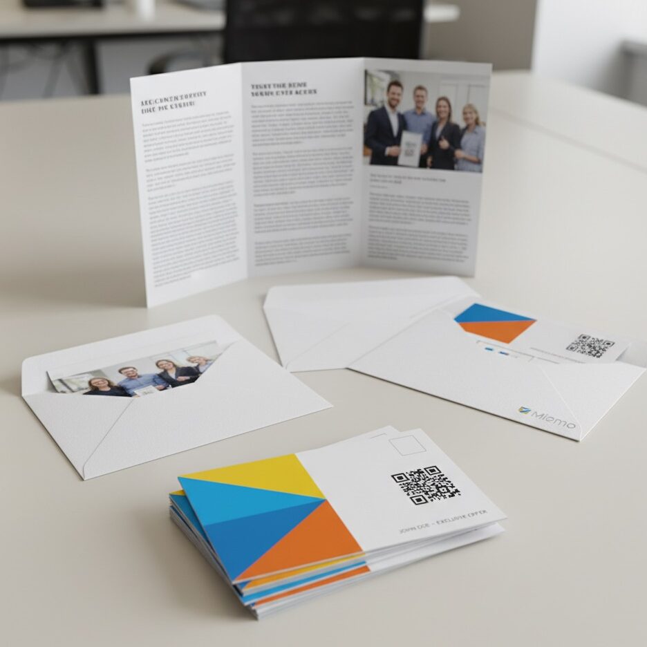 membership drive printing products on a table