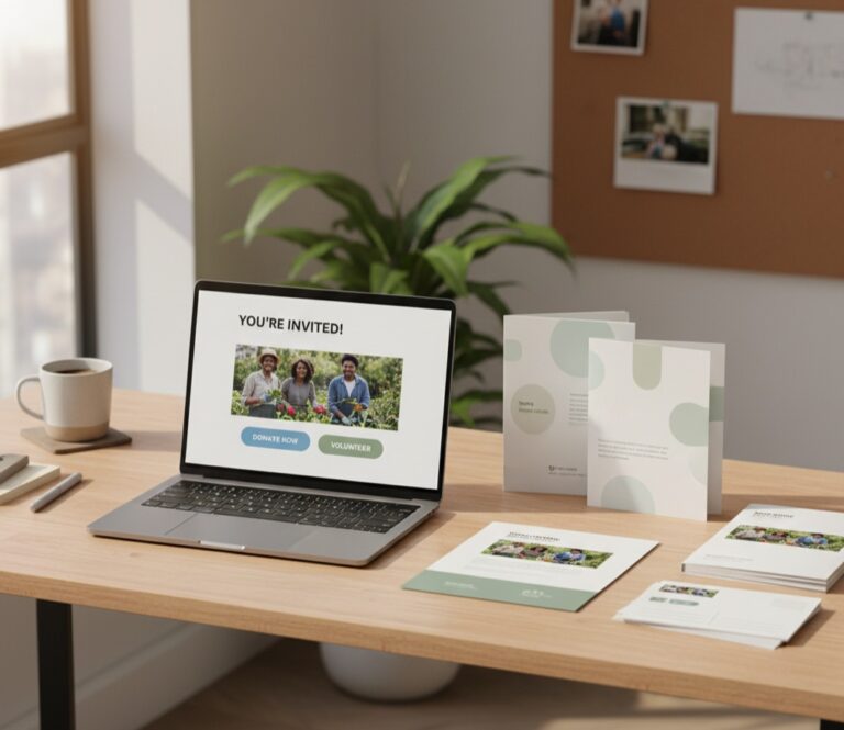 Print and digital marketing for associations, including emails and postcards