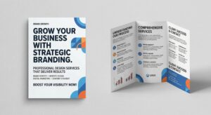 An image comparing a flyer vs brochure