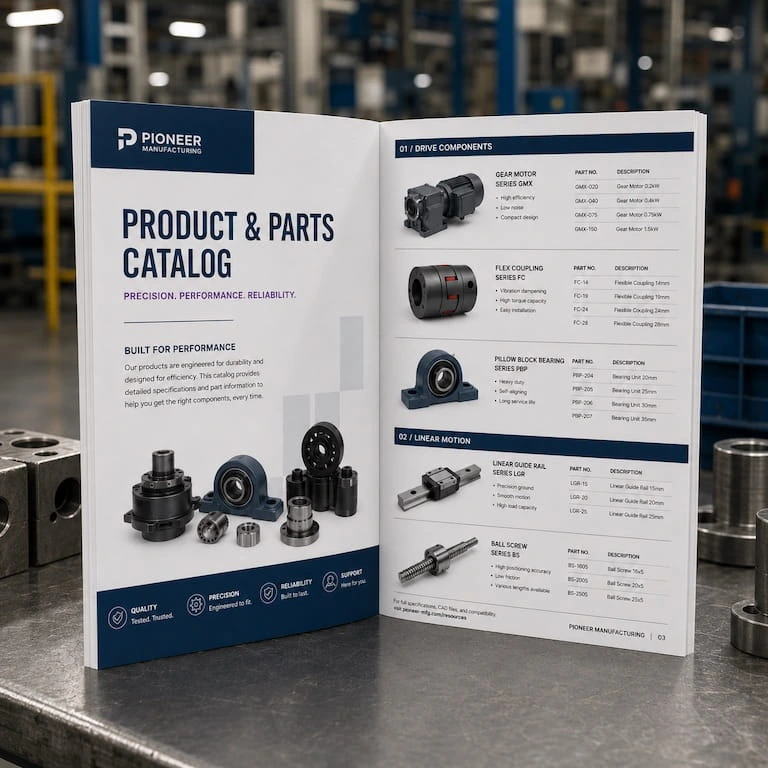 A manufacturing product catalog