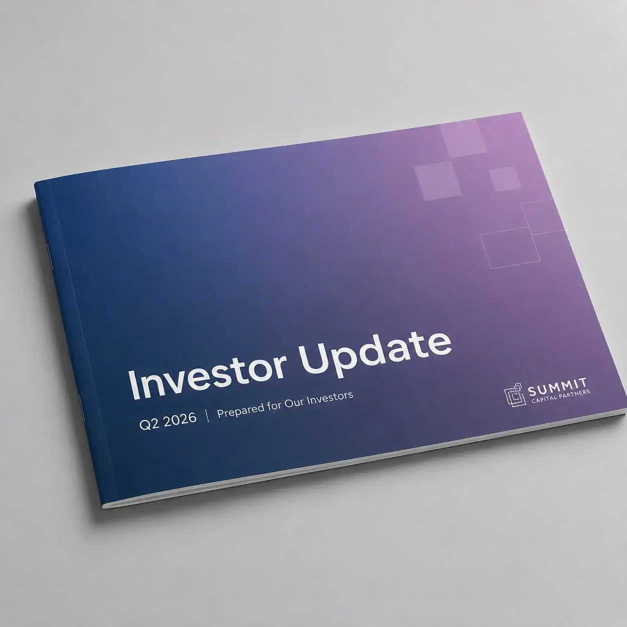 finance presentation on a table
