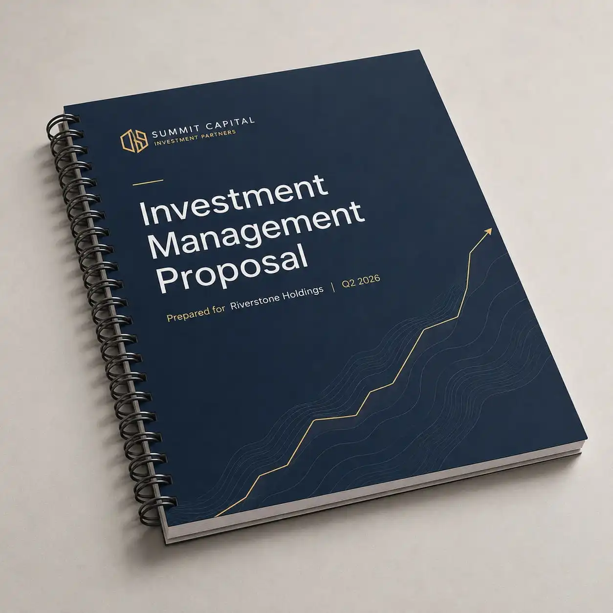 a spiral bound finance proposal